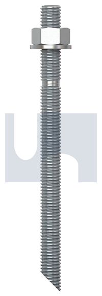 STUD CHEMICAL CHISEL PNT FLAT TOP GAL M10 X 130MM